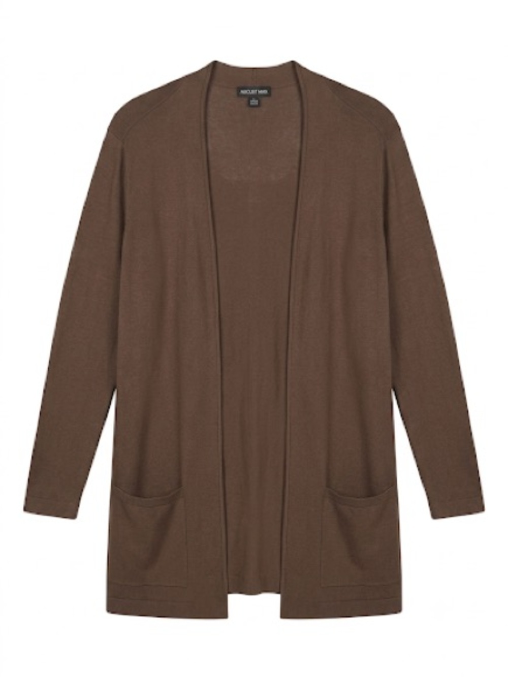 August Max Brown Duster Cardigan Long Sz Small Autumn Sweater Elevated Basic